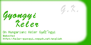 gyongyi keler business card